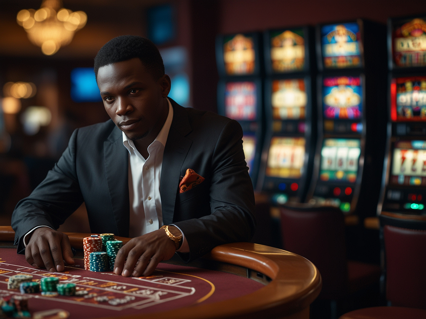 Slot machines and live casino table